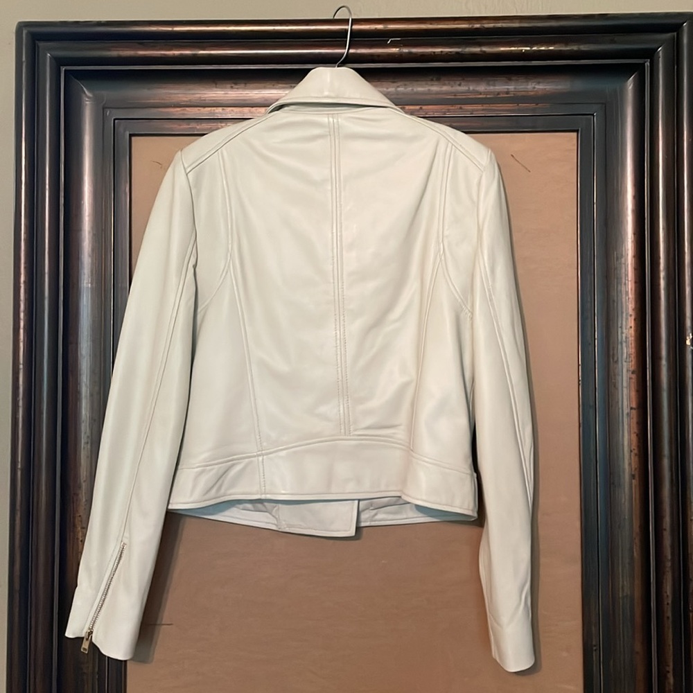 NWT La marque Donna Gold Iconic Leather Biker Jacket - Picture 5 of 11